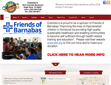Tablet Screenshot of colombosrestaurant.com